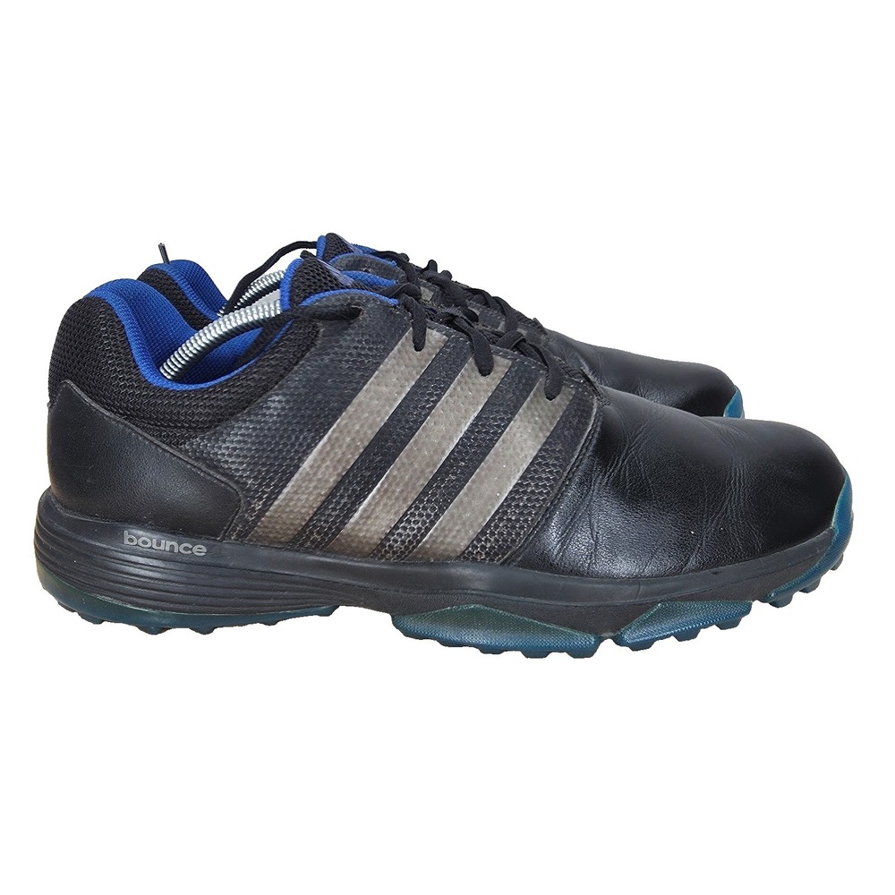 Adidas Adipower Bounce Golf Shoes Men 12 Black Leather Spikeless Sneakers Q44713
